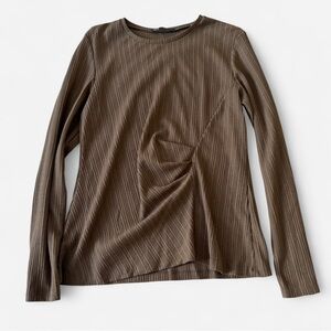 Brown Zara Long Sleeve Top Size L